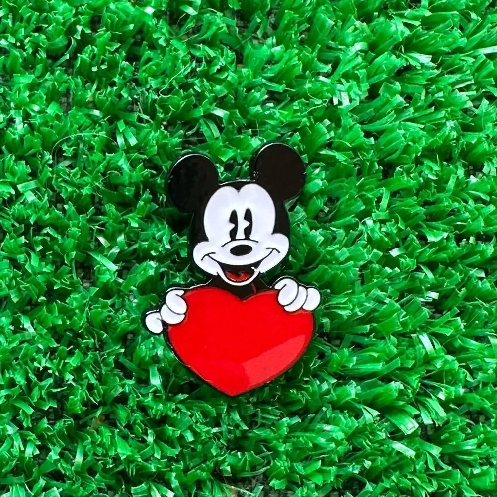 Mickey Mouse Red Heart Love Enamel Pin/ Brooch Lapel